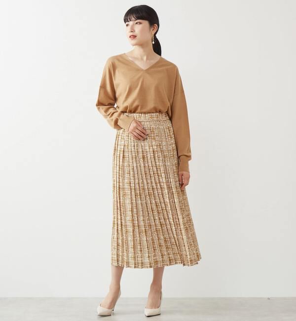 TIARA「グレンチェックプリントプリーツスカート」|スカート|