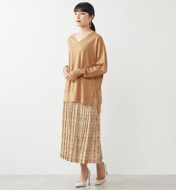 TIARA「グレンチェックプリントプリーツスカート」|スカート|