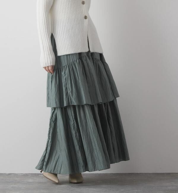 Liesse「ティアードスカート」|スカート|セージ