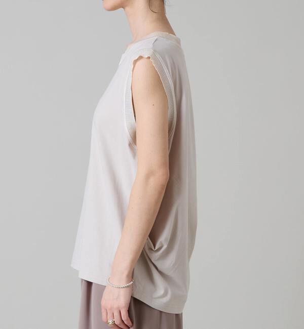 Liesse「ニット&times;カットソーコンビトップス」|ニット・セーター|