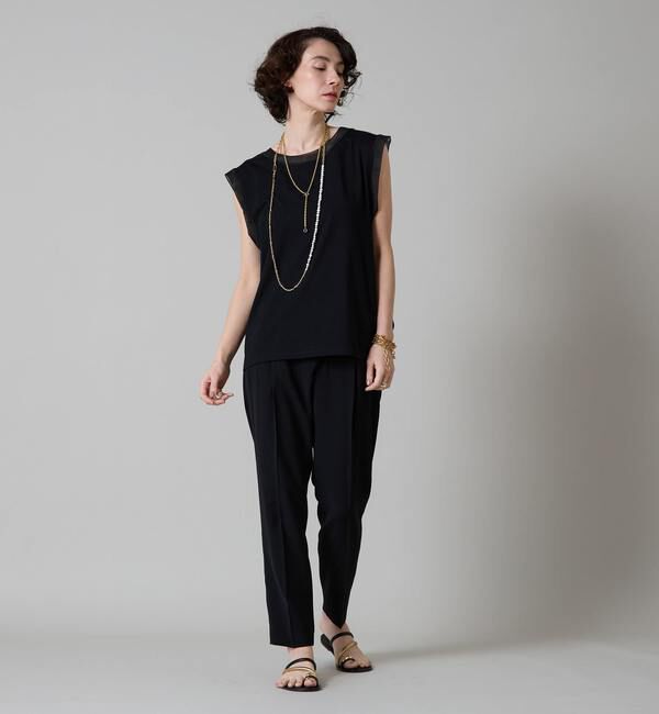 Liesse「ニット&times;カットソーコンビトップス」|ニット・セーター|