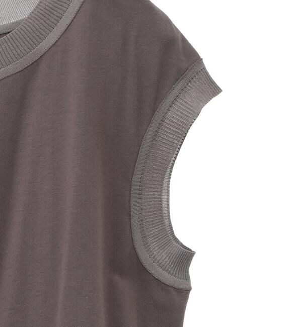 Liesse「ニット&times;カットソーコンビトップス」|ニット・セーター|