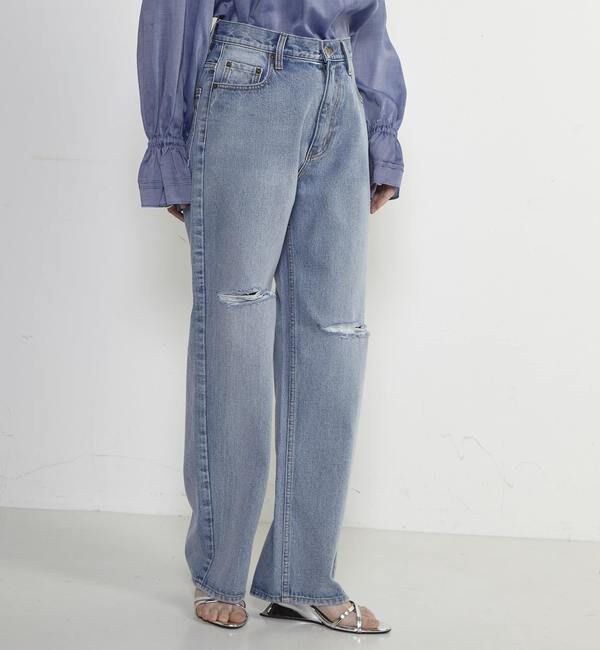 Soffitto「前スリット加工デニムパンツ」|デニム|