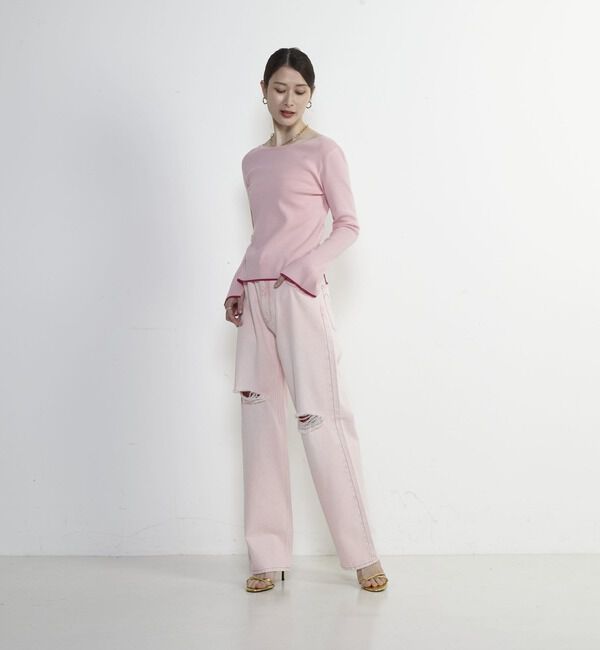 Soffitto「前スリット加工デニムパンツ」|デニム|