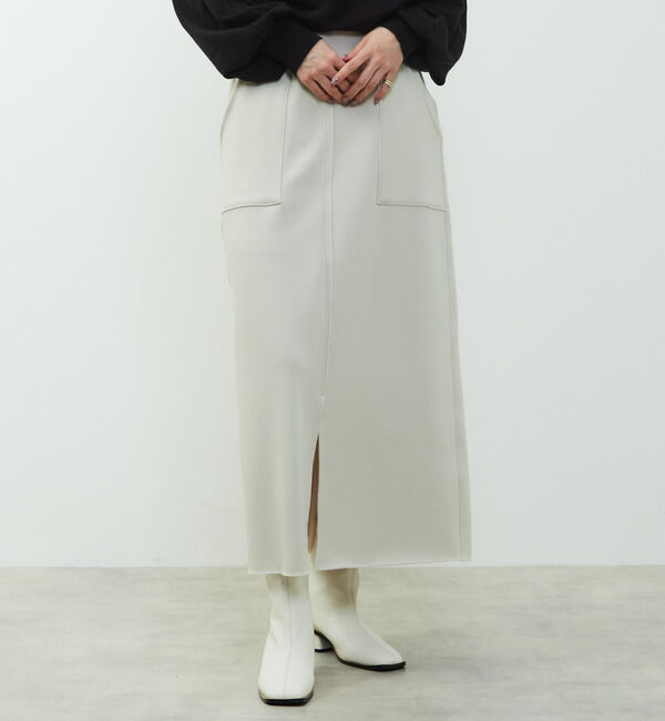 Soffitto「【nota della mano sinistra（ノータ デラ マノ シニストラ）】ポケット付スリットロングスカート」|スカート|