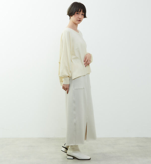 Soffitto「【nota della mano sinistra（ノータ デラ マノ シニストラ）】ポケット付スリットロングスカート」|スカート|