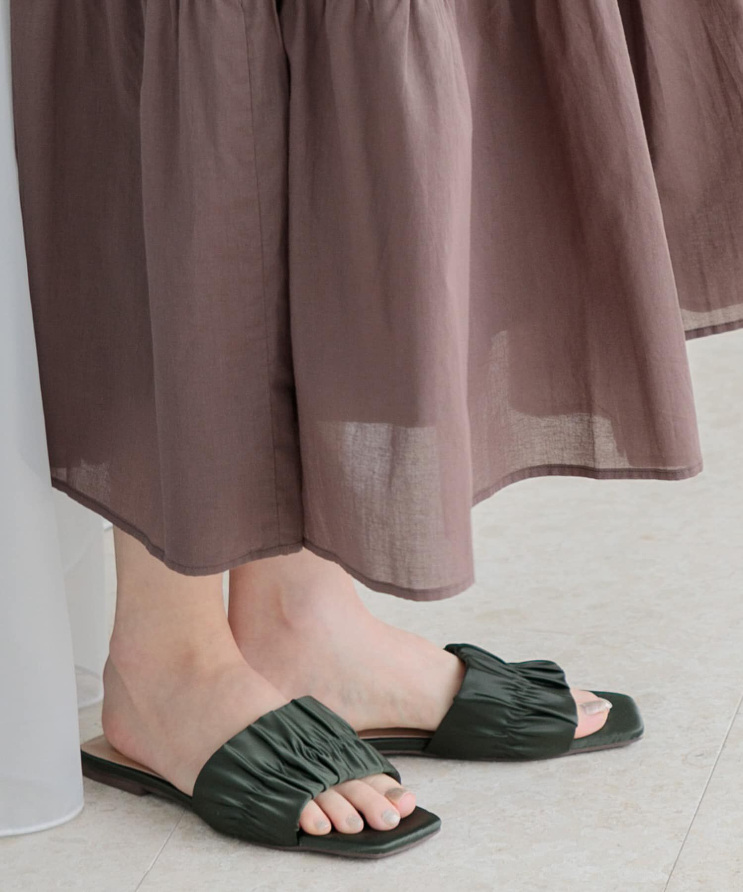 Sonny Label 「サテンシャーリングサンダル」|サンダル|