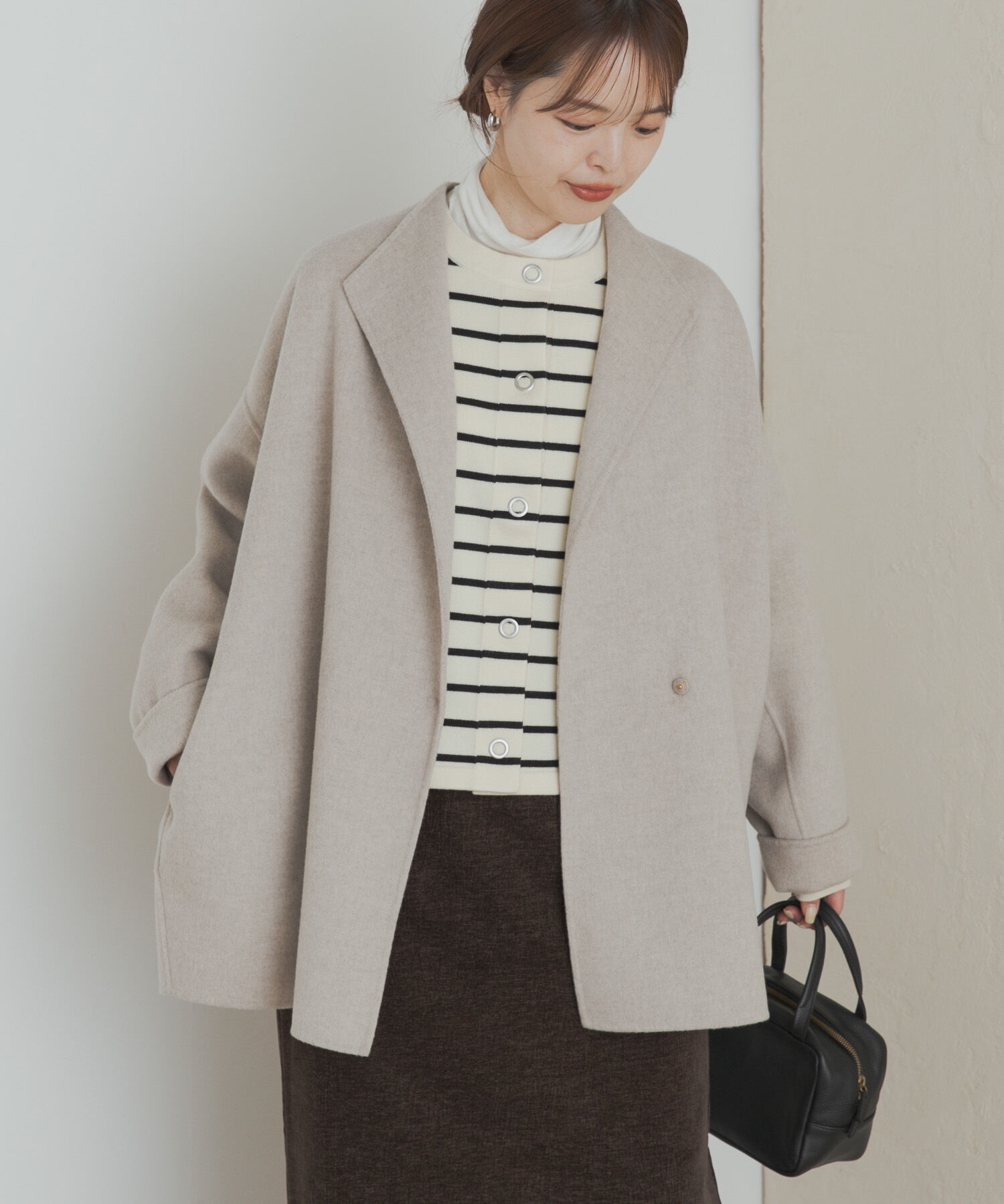 【美品】 DOORSウールリバーミドルガウンコート ウールリバーミドルガウンコート（URBAN RESEARCH DOORS）｜ルミネの