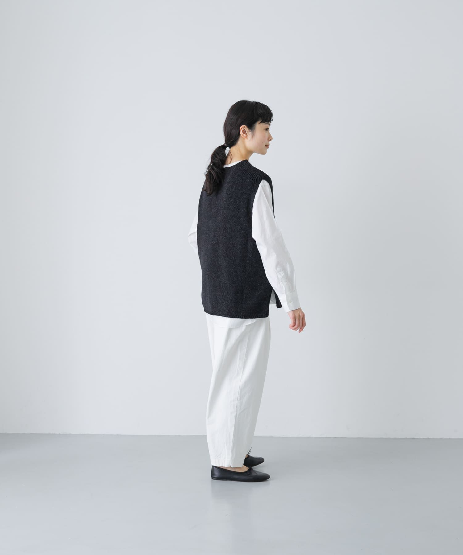 かぐれ「テープヤーンニットベスト」|ベスト・ジレ|