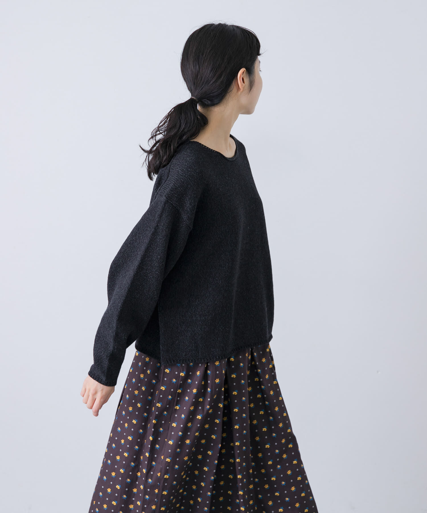 かぐれ「テープヤーンボートネックニット」|ニット・セーター|