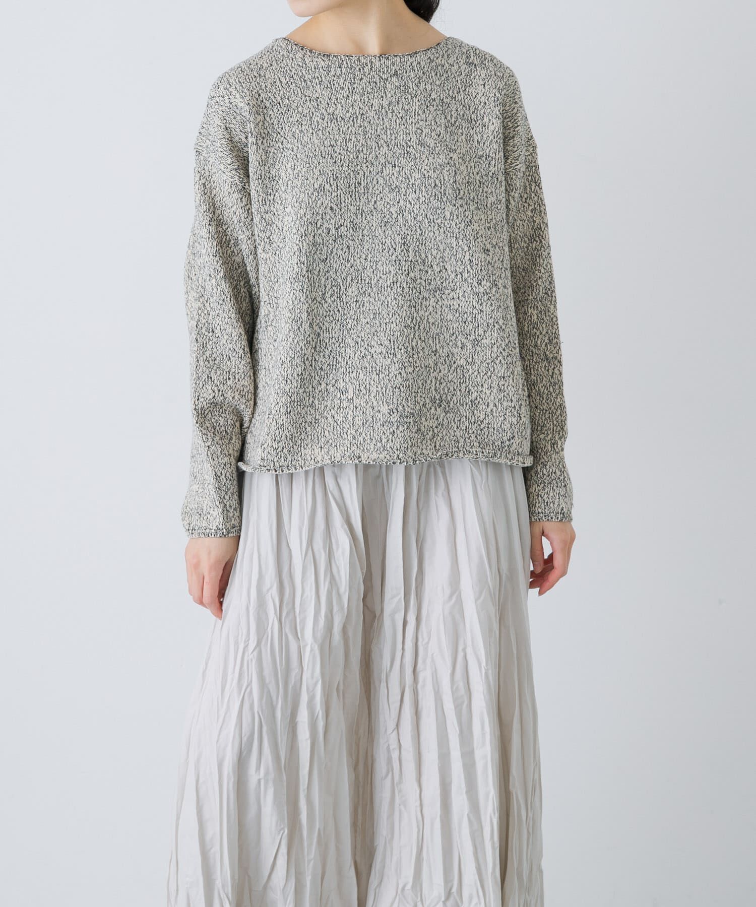 かぐれ「テープヤーンボートネックニット」|ニット・セーター|