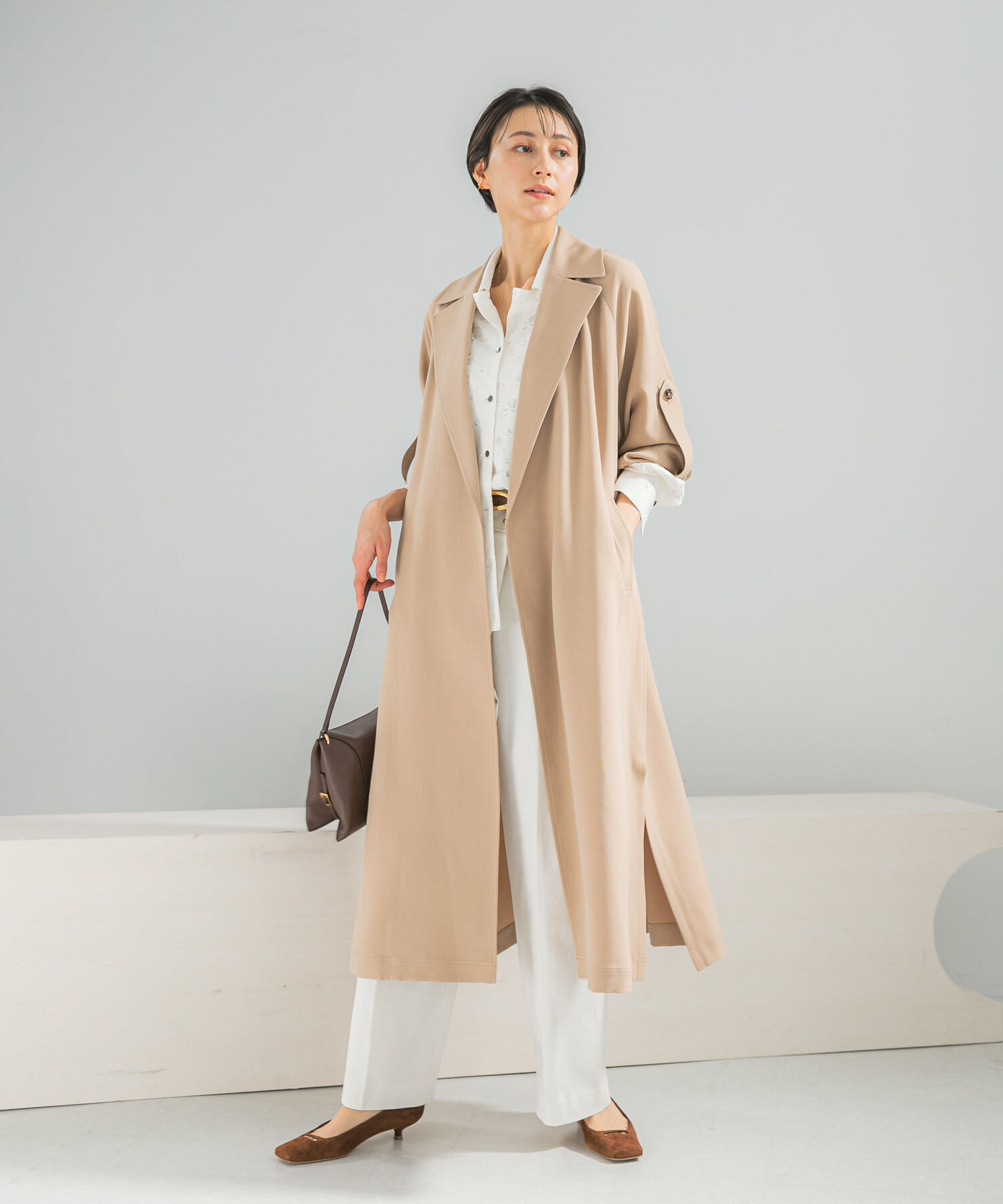 URBAN RESEARCH ROSSO「撥水 ロングガウンコート」|トレンチコート|