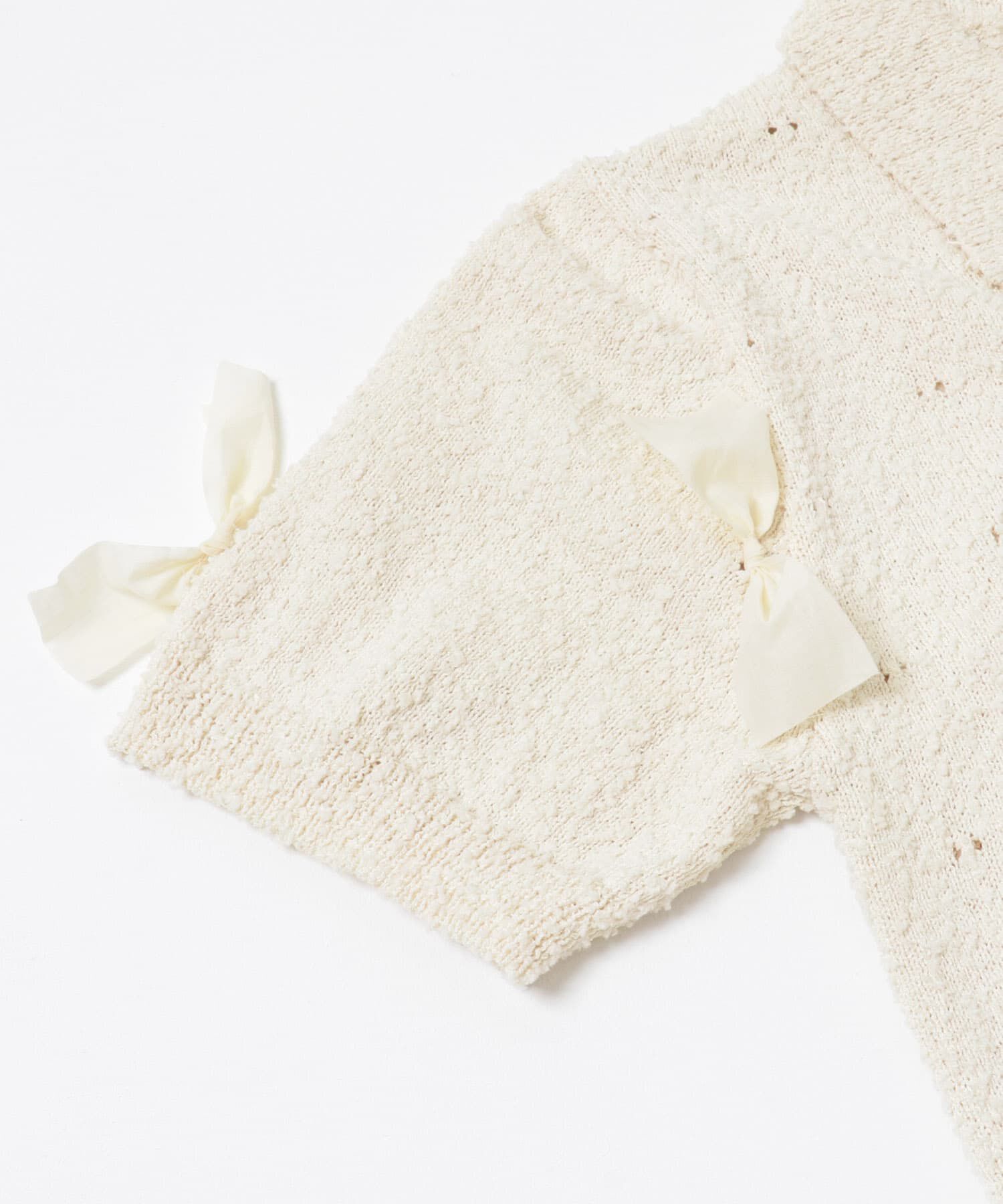  「『WEB限定』シャツカラーリボンニット」|ニット・セーター|