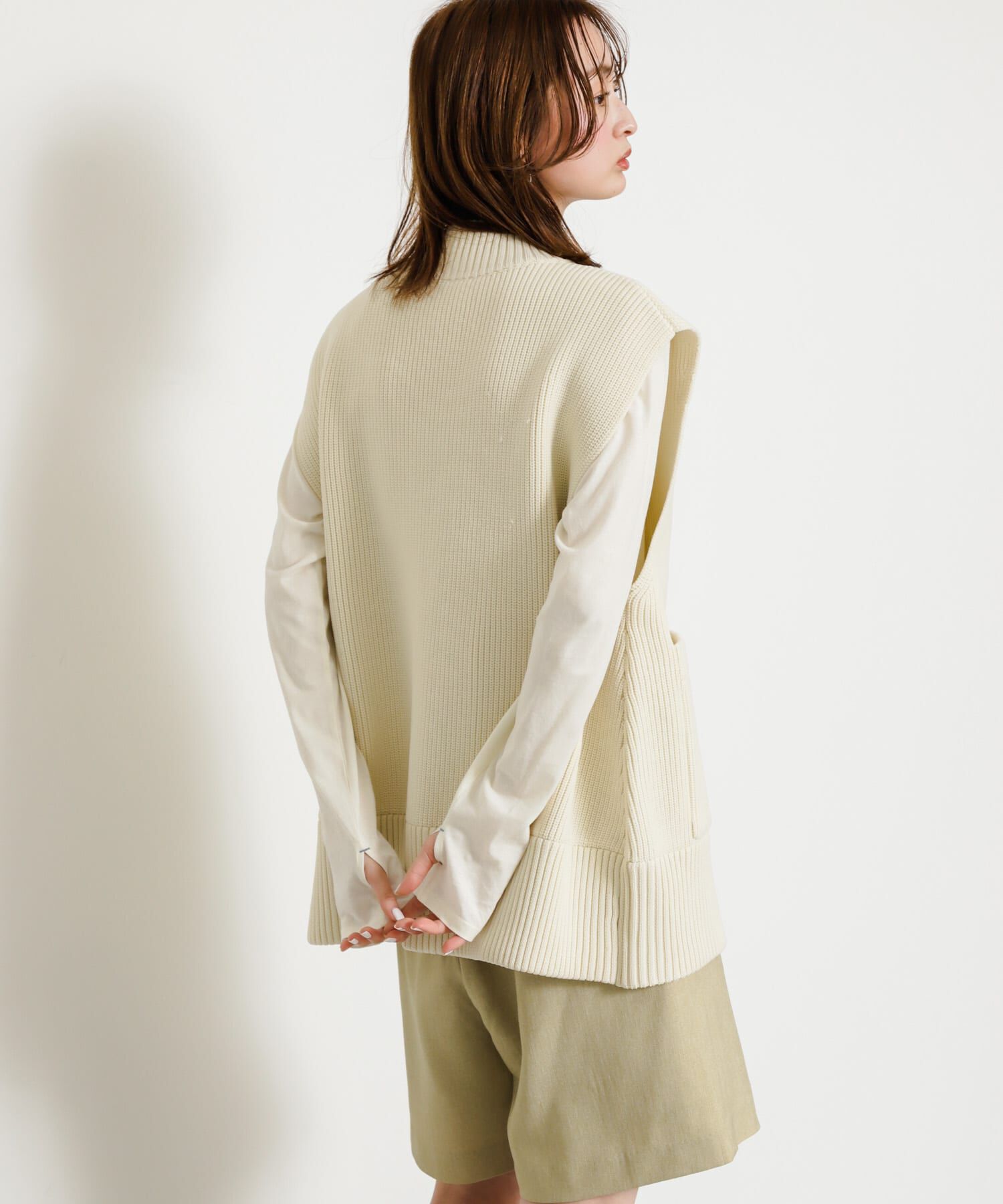 SENSE OF PLACE by URBAN RESEARCH「ジップニットベスト」|ベスト・ジレ|