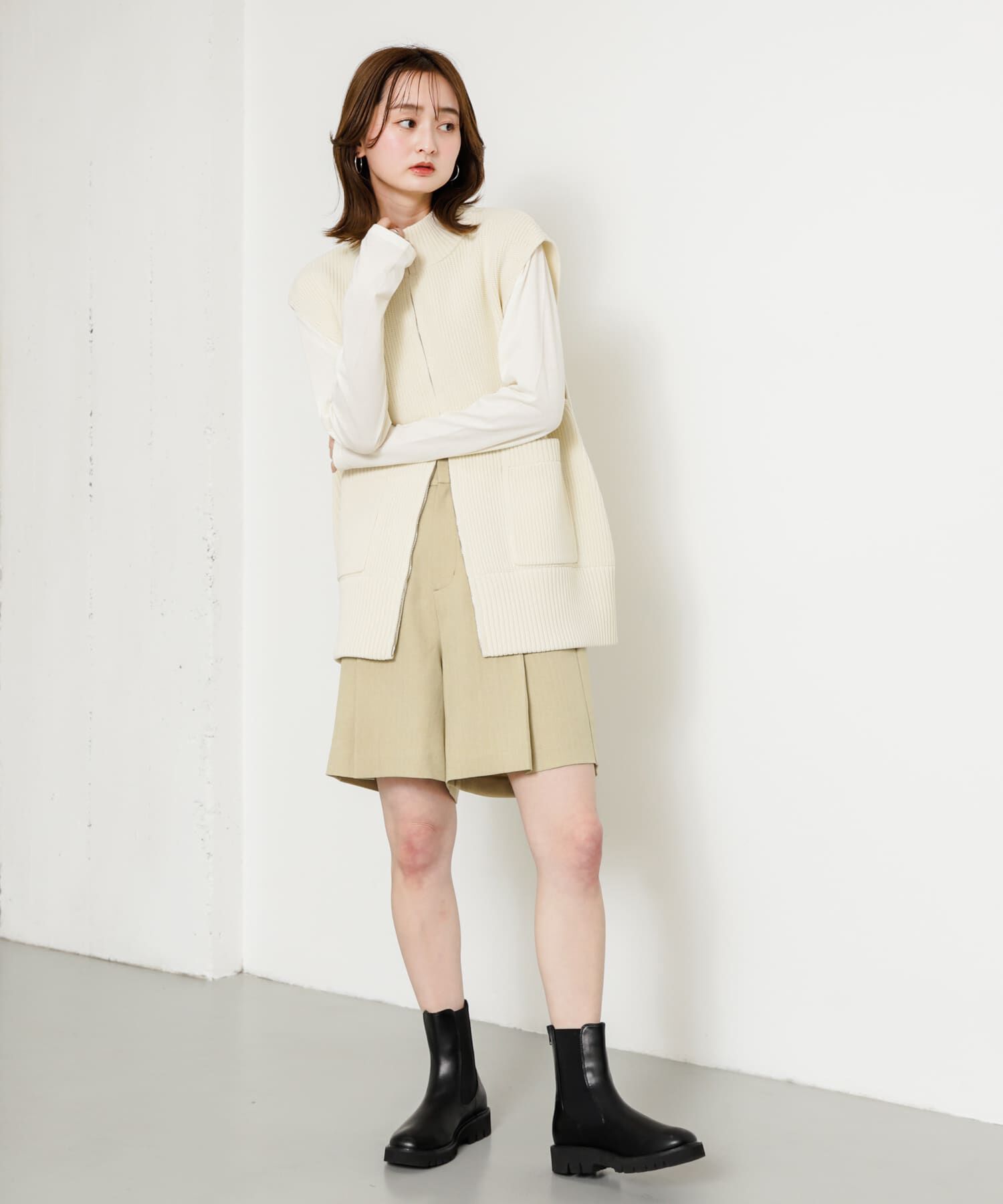 SENSE OF PLACE by URBAN RESEARCH「ジップニットベスト」|ベスト・ジレ|