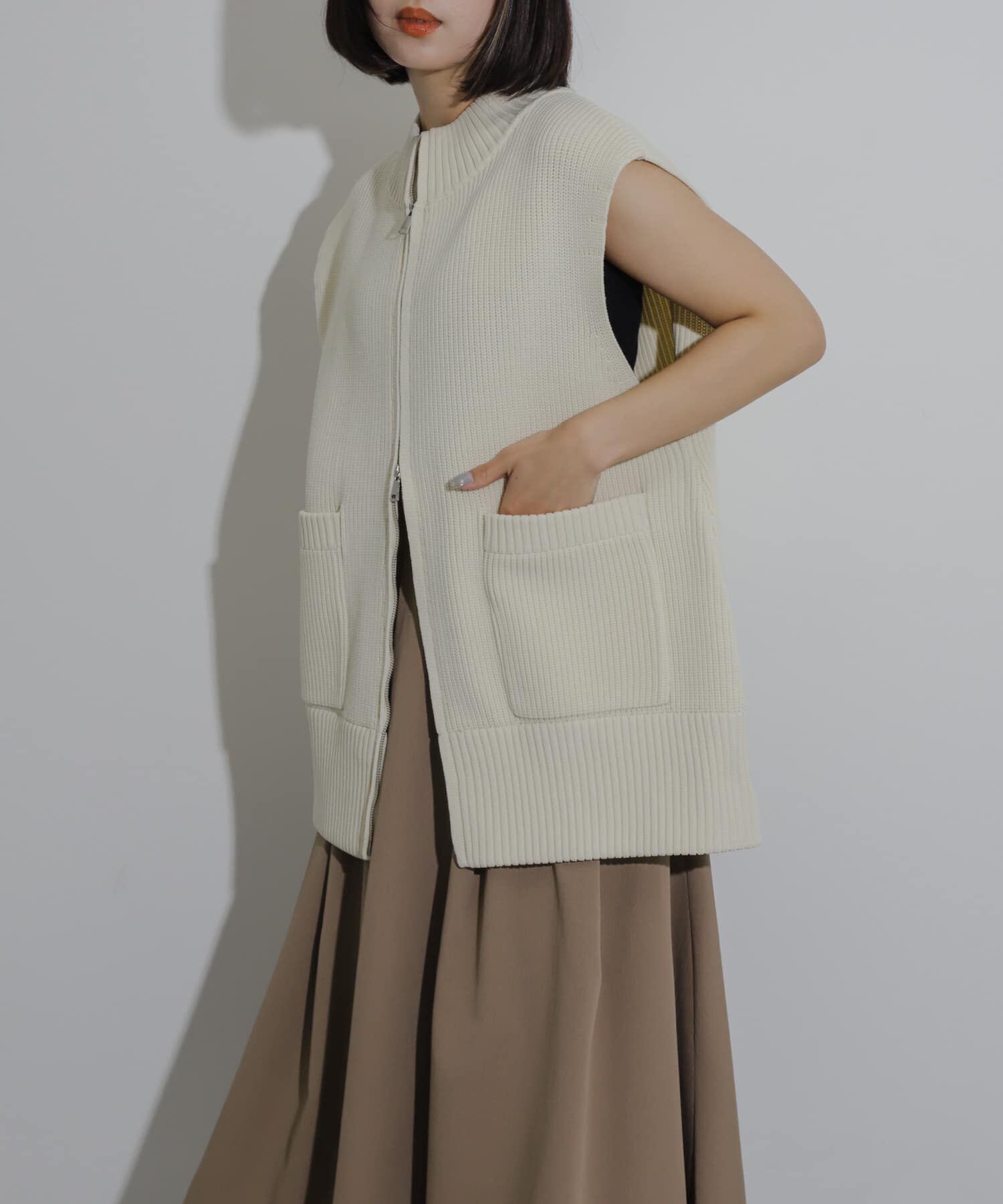 SENSE OF PLACE by URBAN RESEARCH「ジップニットベスト」|ベスト・ジレ|