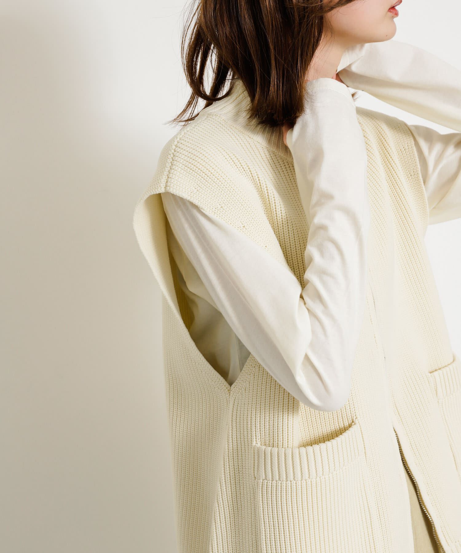 SENSE OF PLACE by URBAN RESEARCH「ジップニットベスト」|ベスト・ジレ|