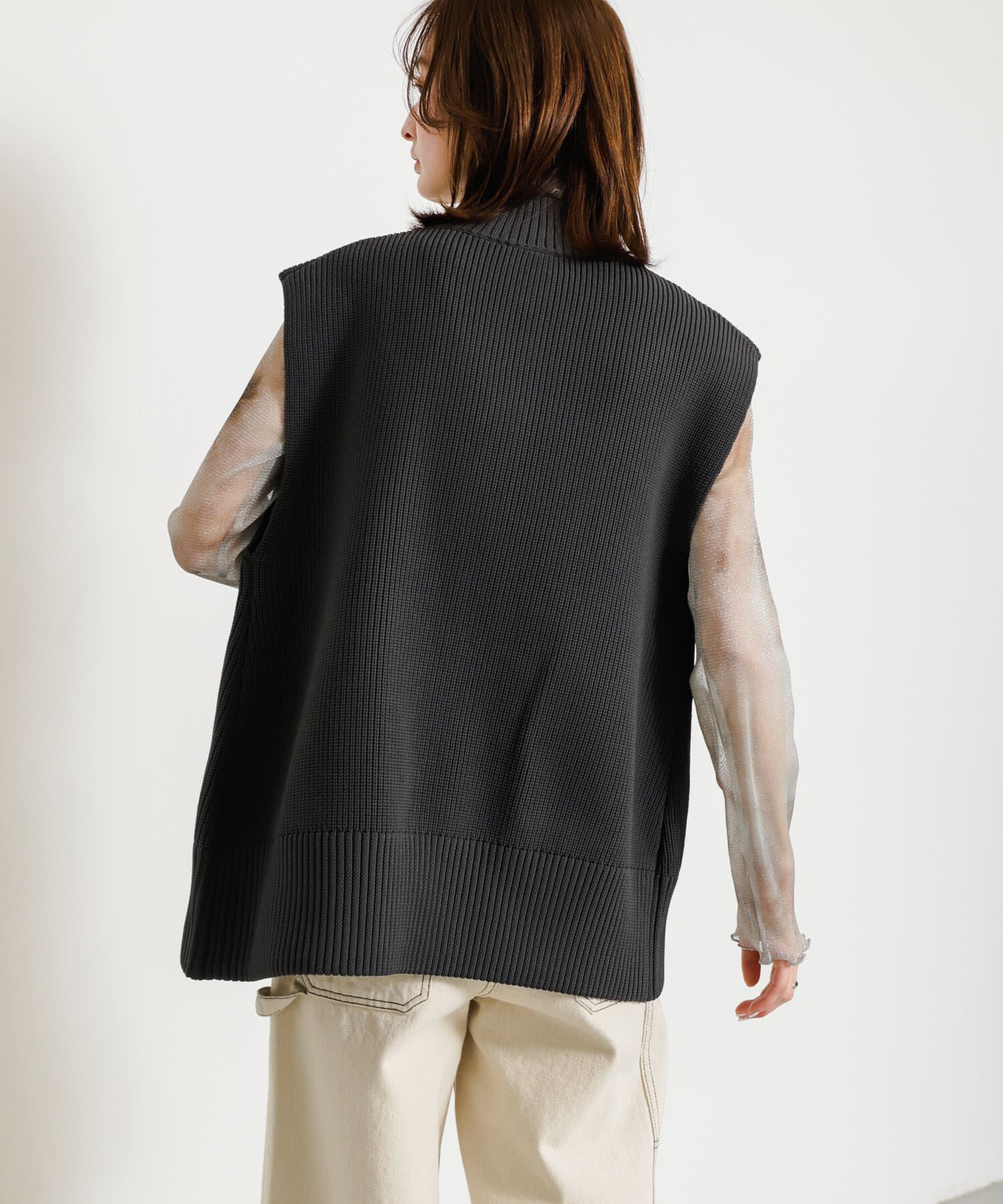 SENSE OF PLACE by URBAN RESEARCH「ジップニットベスト」|ベスト・ジレ|