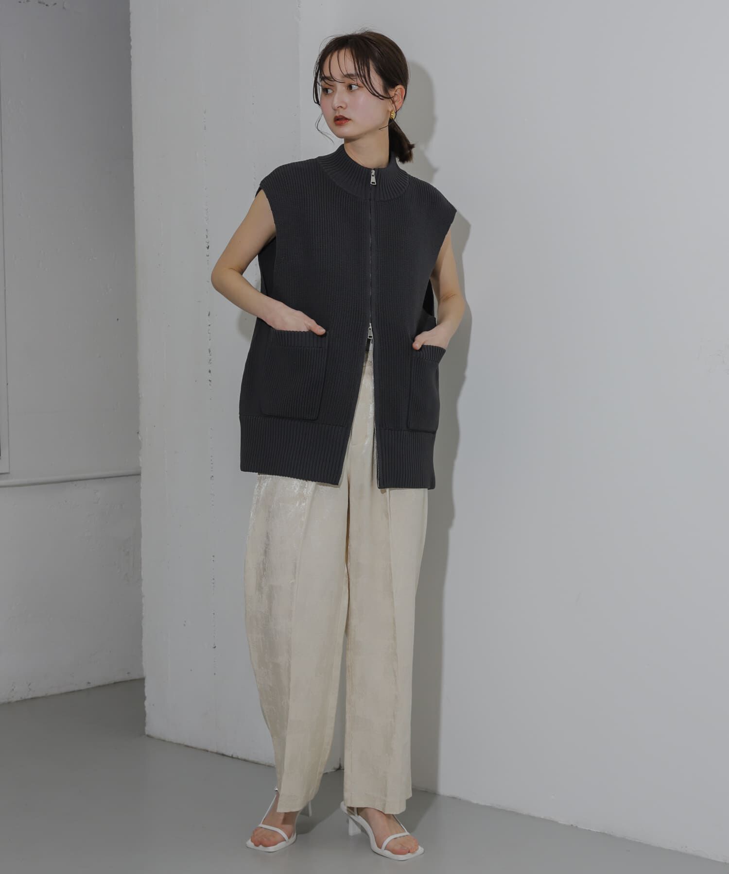 SENSE OF PLACE by URBAN RESEARCH「ジップニットベスト」|ベスト・ジレ|