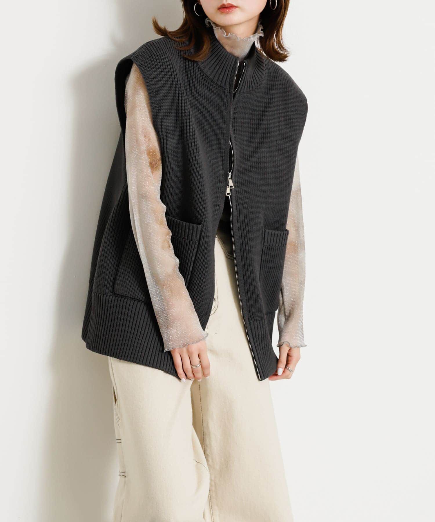 SENSE OF PLACE by URBAN RESEARCH「ジップニットベスト」|ベスト・ジレ|