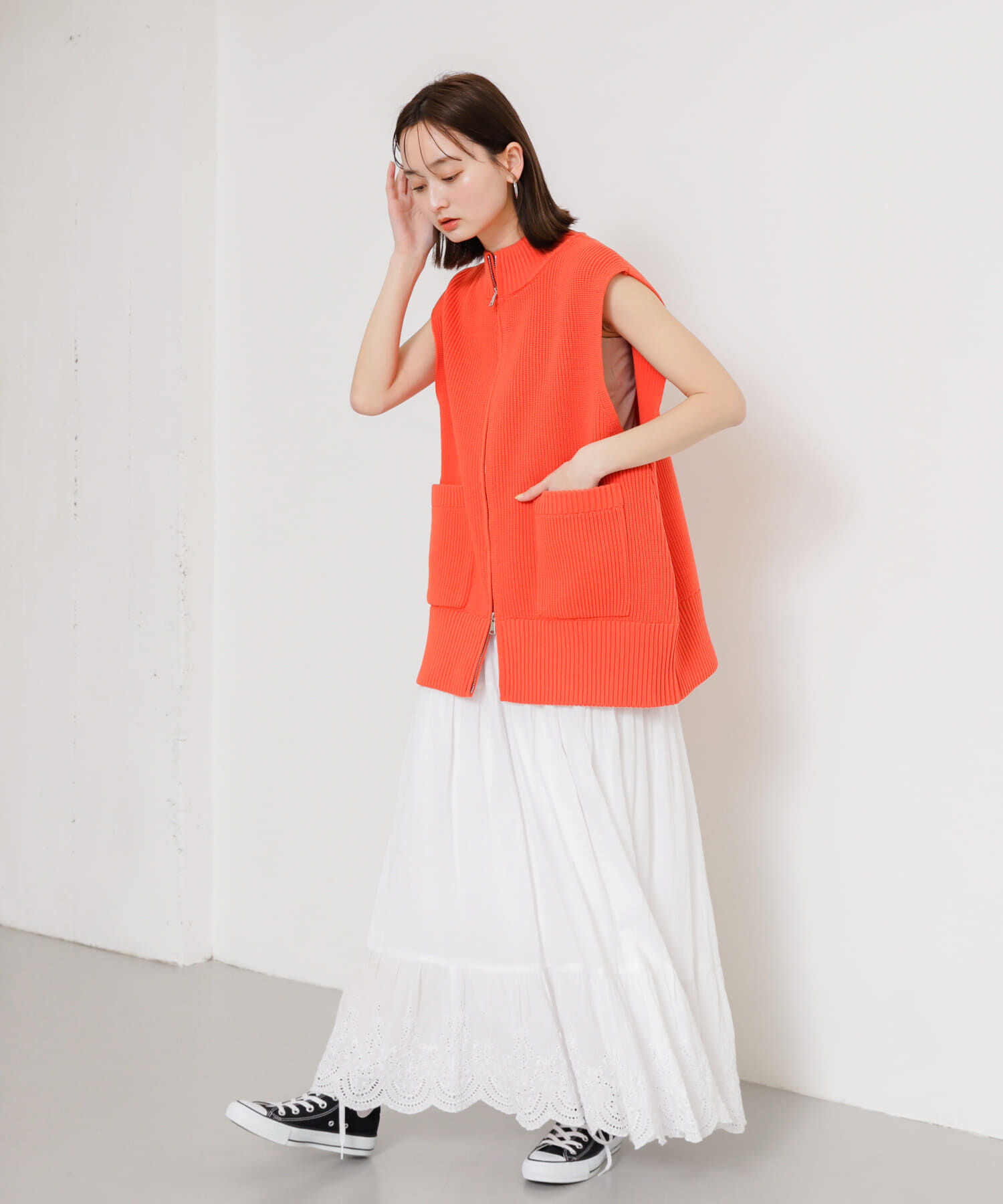 SENSE OF PLACE by URBAN RESEARCH「ジップニットベスト」|ベスト・ジレ|