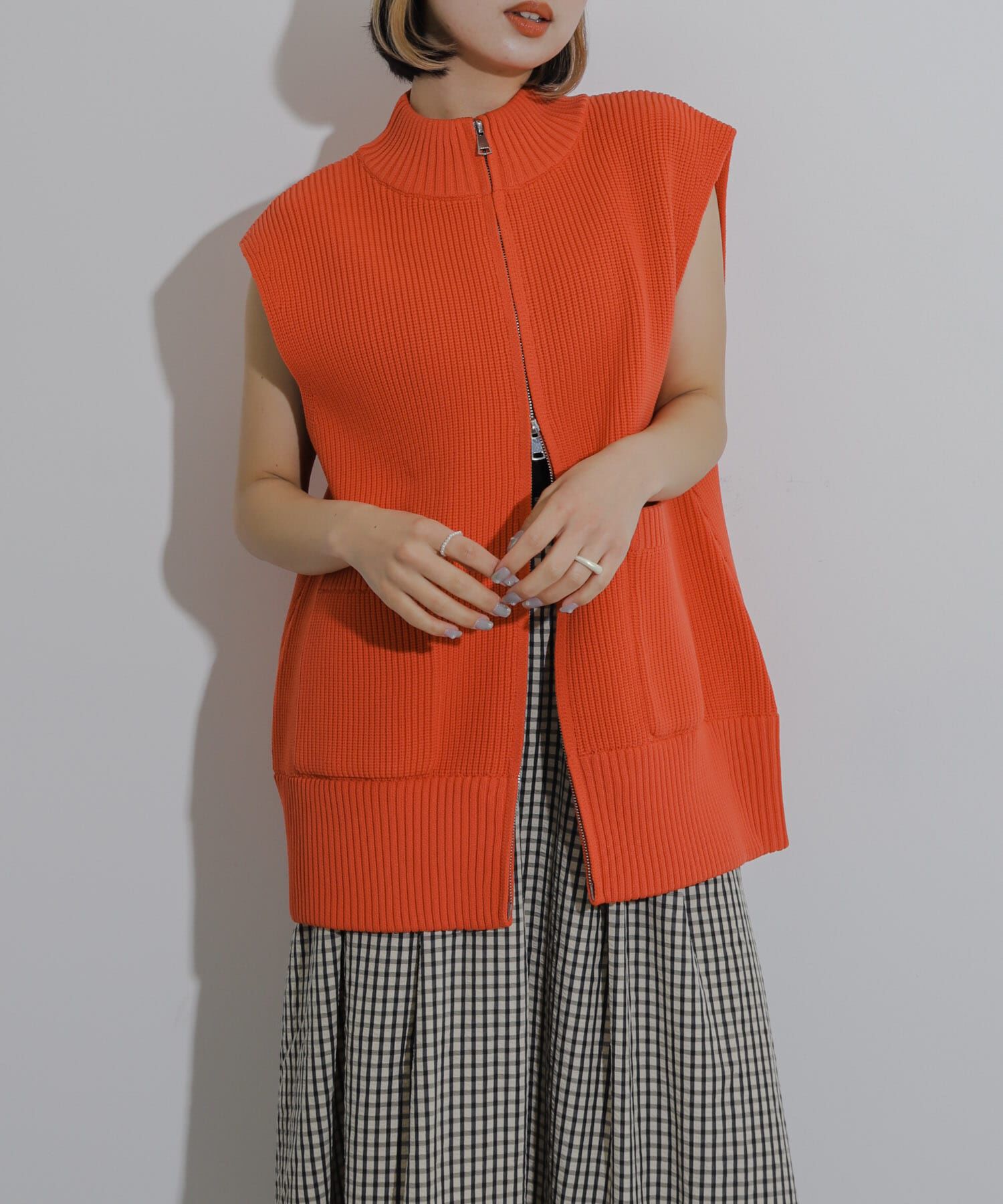 SENSE OF PLACE by URBAN RESEARCH「ジップニットベスト」|ベスト・ジレ|