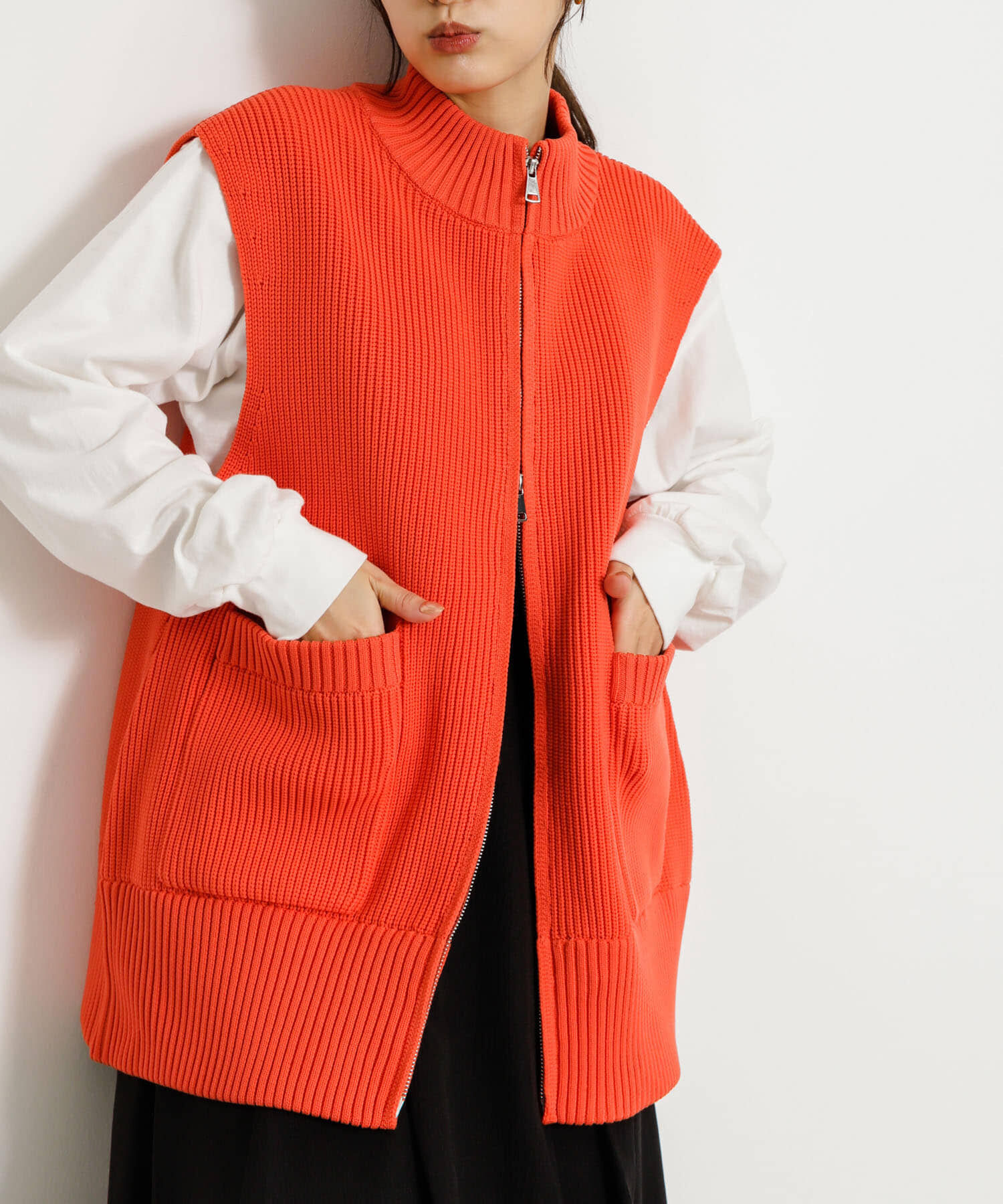 SENSE OF PLACE by URBAN RESEARCH「ジップニットベスト」|ベスト・ジレ|