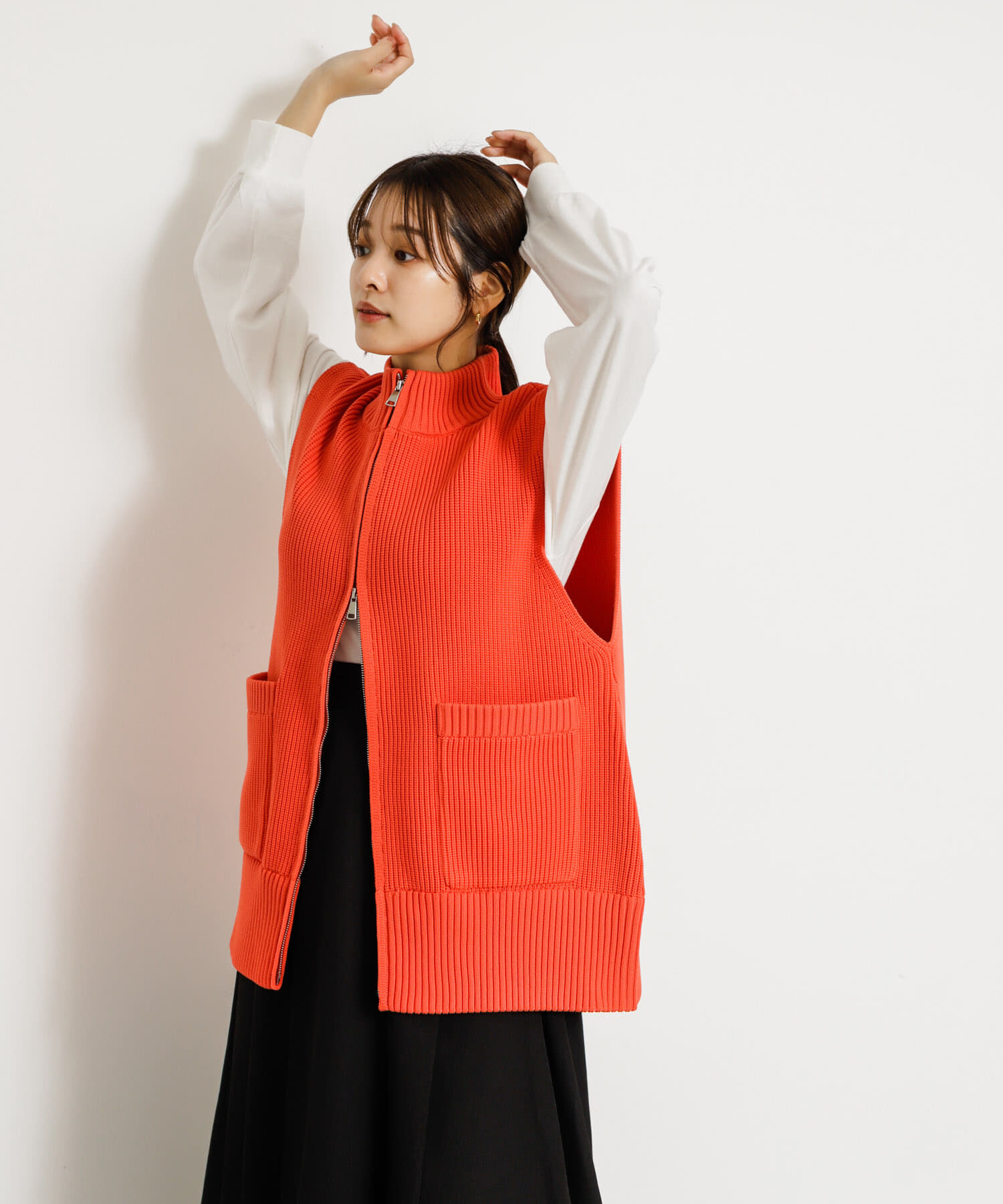 SENSE OF PLACE by URBAN RESEARCH「ジップニットベスト」|ベスト・ジレ|