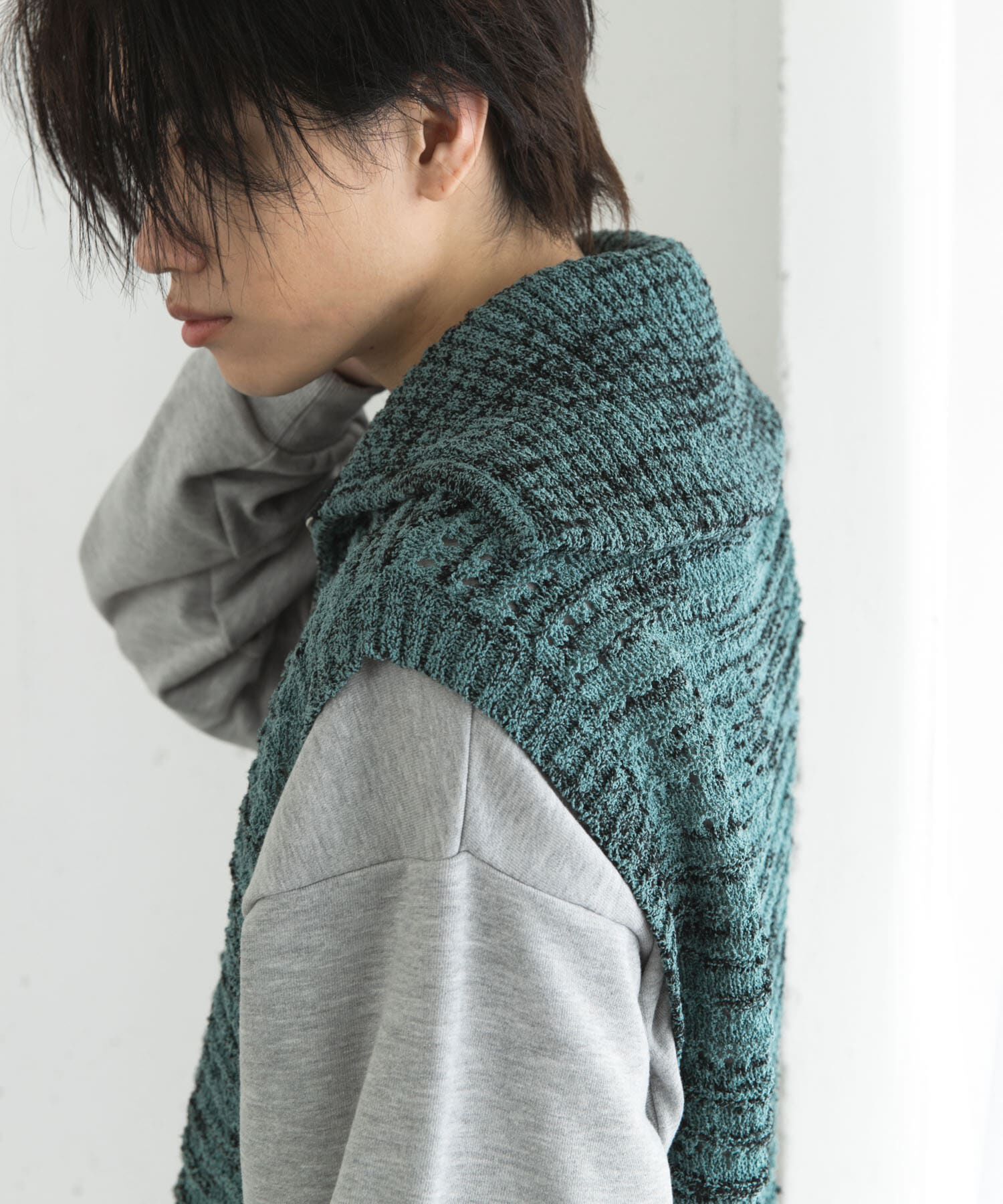 SENSE OF PLACE by URBAN RESEARCH「ミックスメランジハーフジップニットベスト」|ベスト・ジレ|