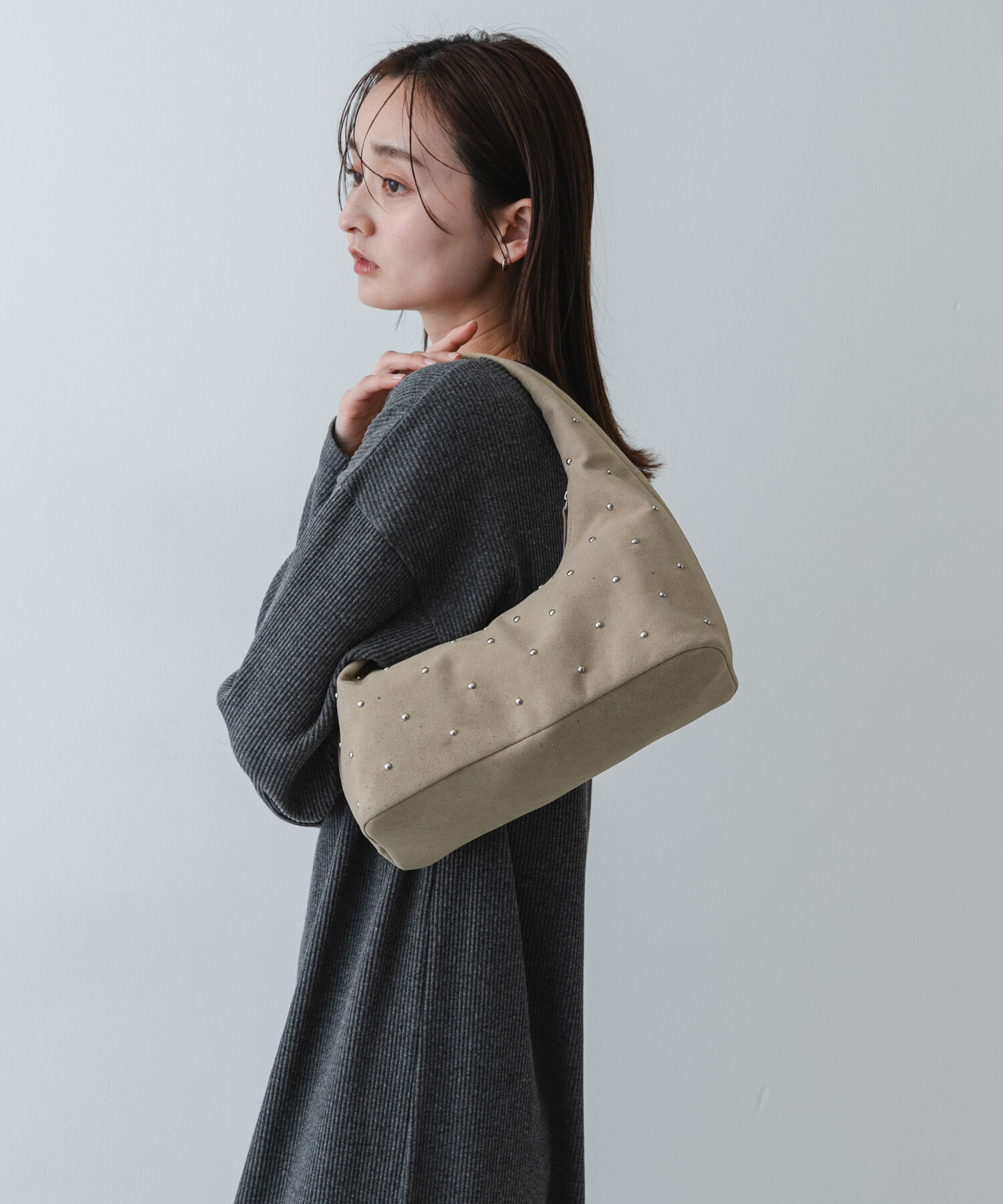 SENSE OF PLACE by URBAN RESEARCH「スタッズラウンドバッグ」|ハンドバッグ|