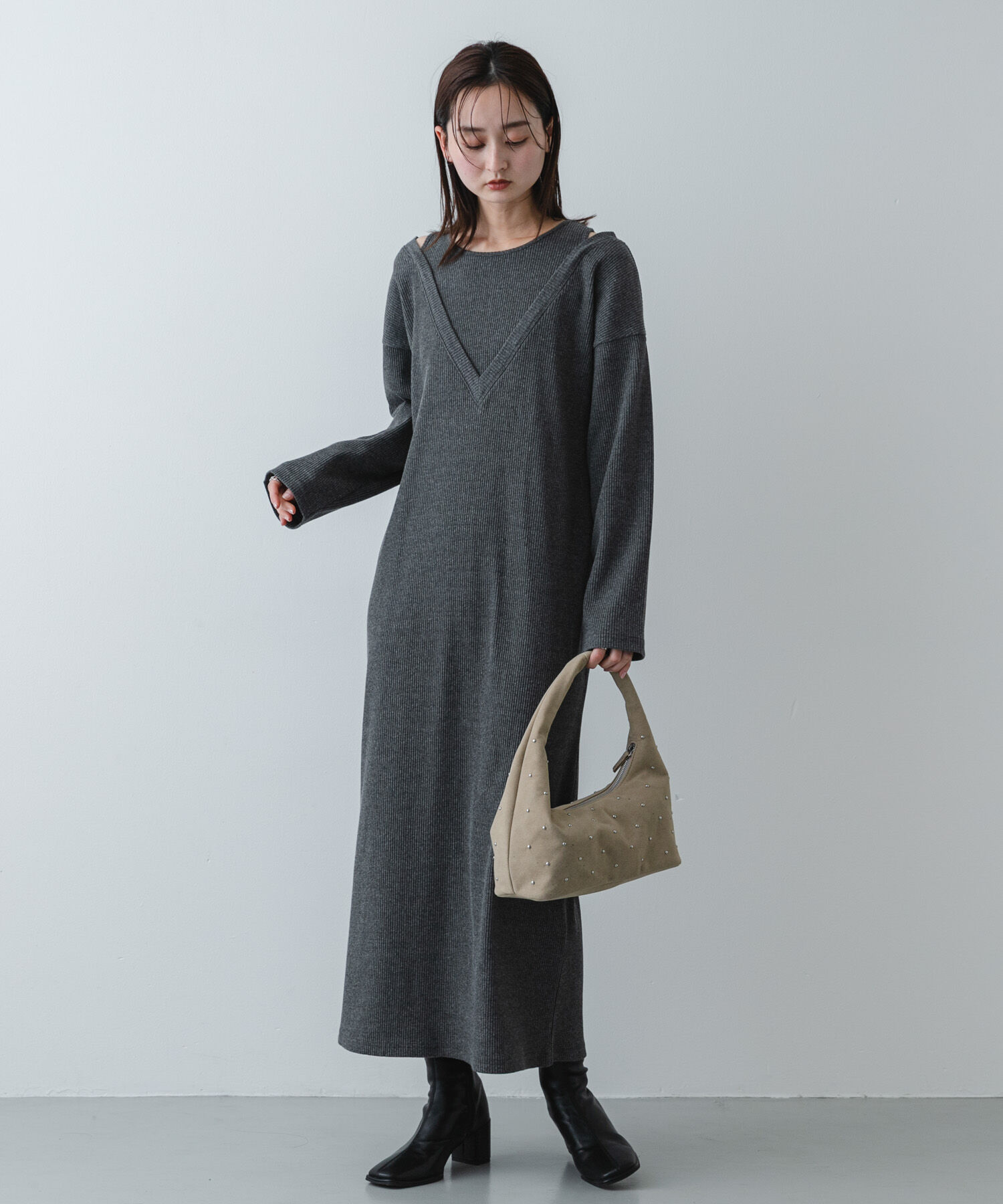 SENSE OF PLACE by URBAN RESEARCH「スタッズラウンドバッグ」|ハンドバッグ|