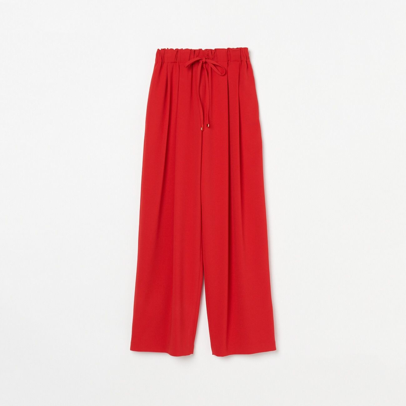 HELIOPOLE「HELIOPOLE BACK SATIN EASY TUCK PANTS」|チノ|レッド