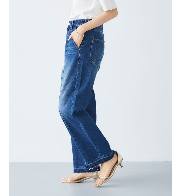  「センターシームストレートデニムパンツ」|デニム|