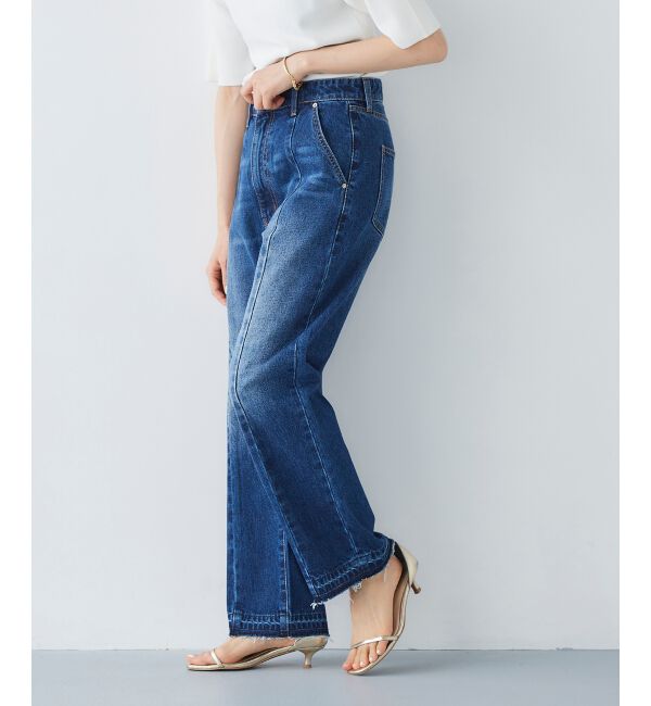  「センターシームストレートデニムパンツ」|デニム|