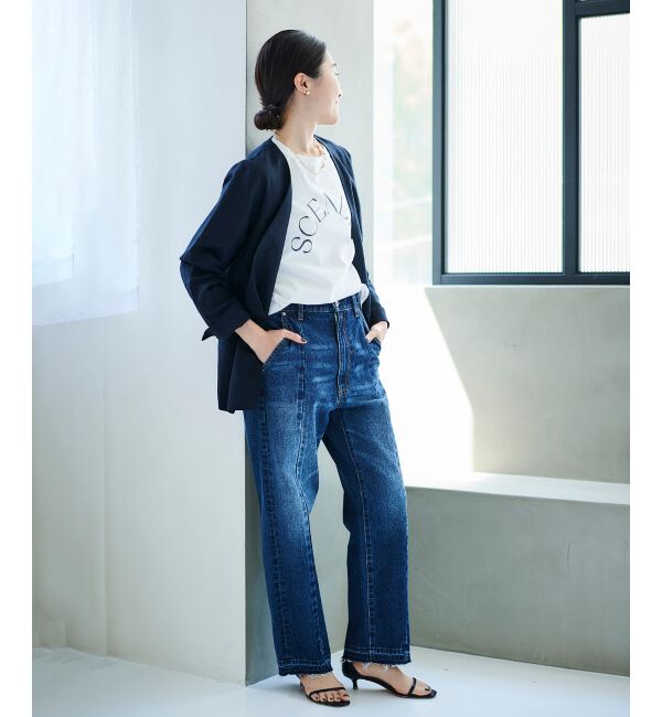  「センターシームストレートデニムパンツ」|デニム|