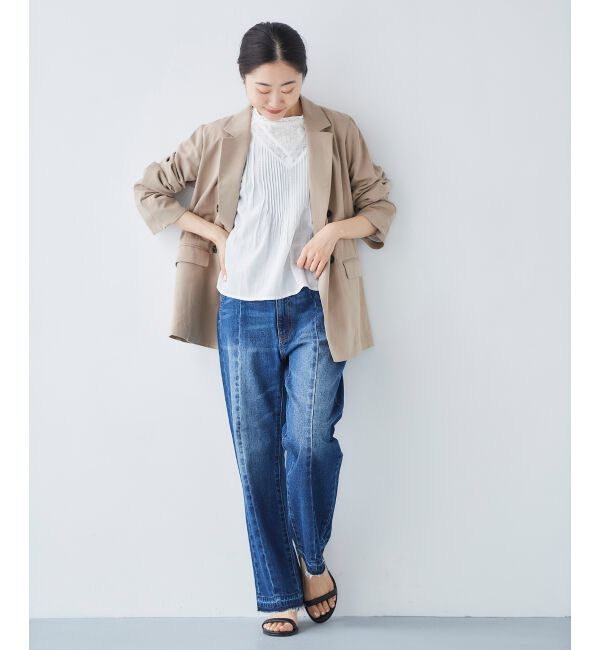  「センターシームストレートデニムパンツ」|デニム|