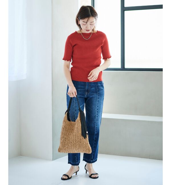  「センターシームストレートデニムパンツ」|デニム|