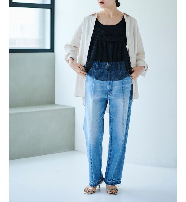  「センターシームストレートデニムパンツ」|デニム|