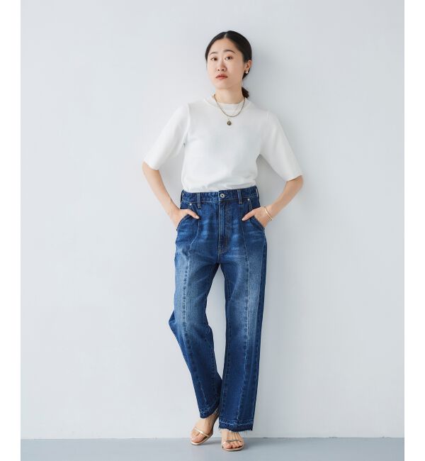  「センターシームストレートデニムパンツ」|デニム|