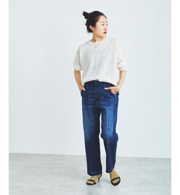  「センターシームストレートデニムパンツ」|デニム|