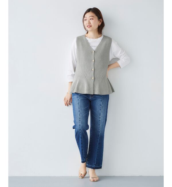  「センターシームストレートデニムパンツ」|デニム|