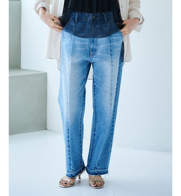  「センターシームストレートデニムパンツ」|デニム|