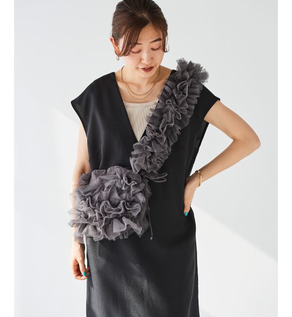 le.coeur blanc「バックベルトVネックワンピース」|ワンピース|