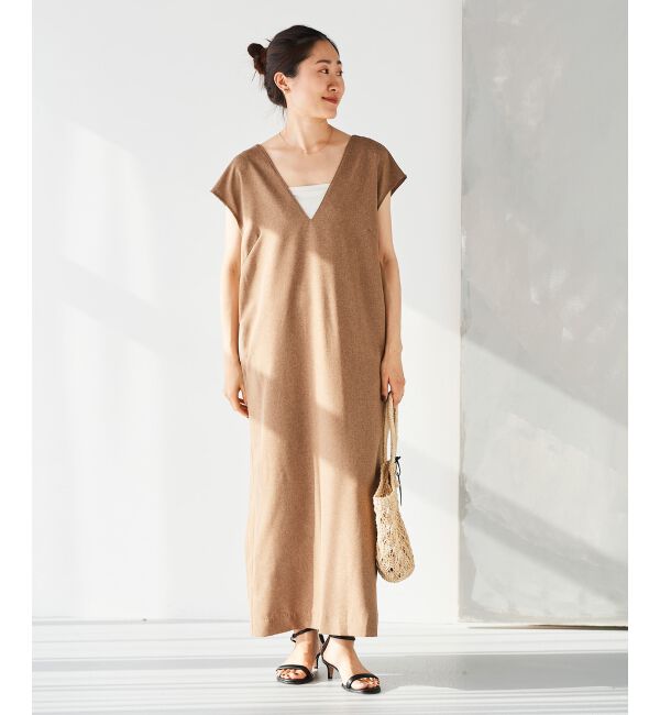 le.coeur blanc「バックベルトVネックワンピース」|ワンピース|