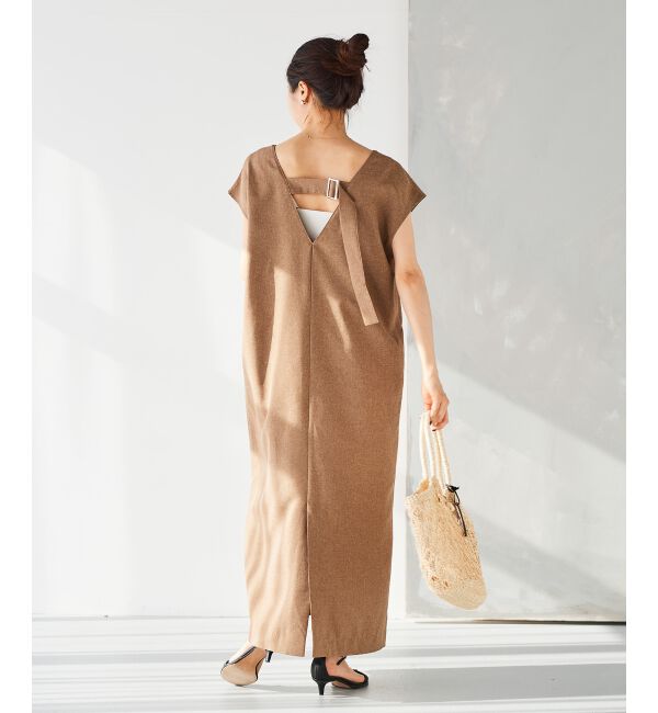 le.coeur blanc「バックベルトVネックワンピース」|ワンピース|