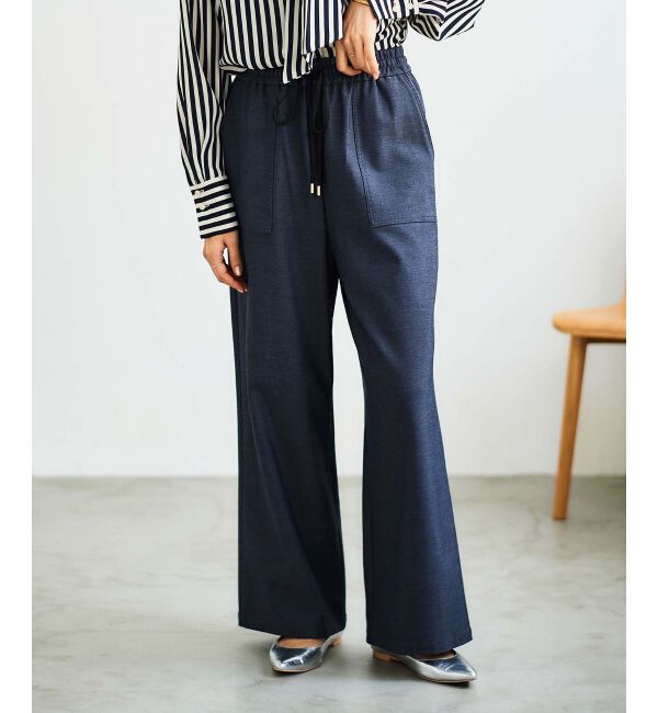 le.coeur blanc「ビートウォームイージーワイドパンツ」|その他|ネイビー