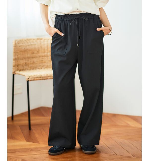 le.coeur blanc「ビートウォームイージーワイドパンツ」|その他|ブラック