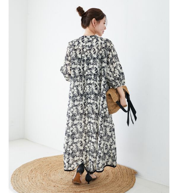  「Fanaka別注バイカラーフラワーワンピース」|ワンピース|