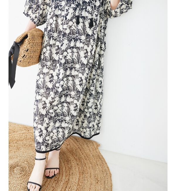  「Fanaka別注バイカラーフラワーワンピース」|ワンピース|