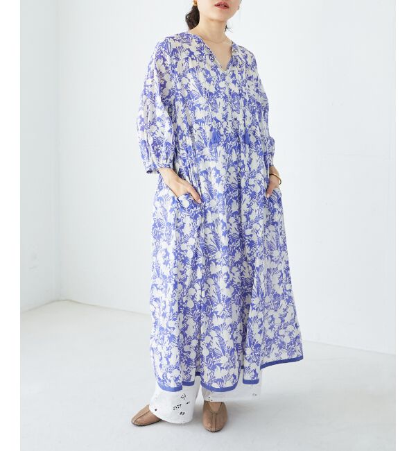  「Fanaka別注バイカラーフラワーワンピース」|ワンピース|